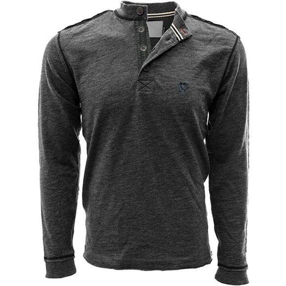 LEVELWEAR - Men's NHL Pittsburgh Penguins Crush Shadow Text Henley, Gray, M, NWT - Picture 1 of 1